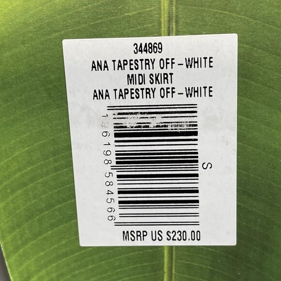 Farm Rio Women's Ana Tapestry Cotton Midi Skirt Blue/White Size S - Picture 6 of 8